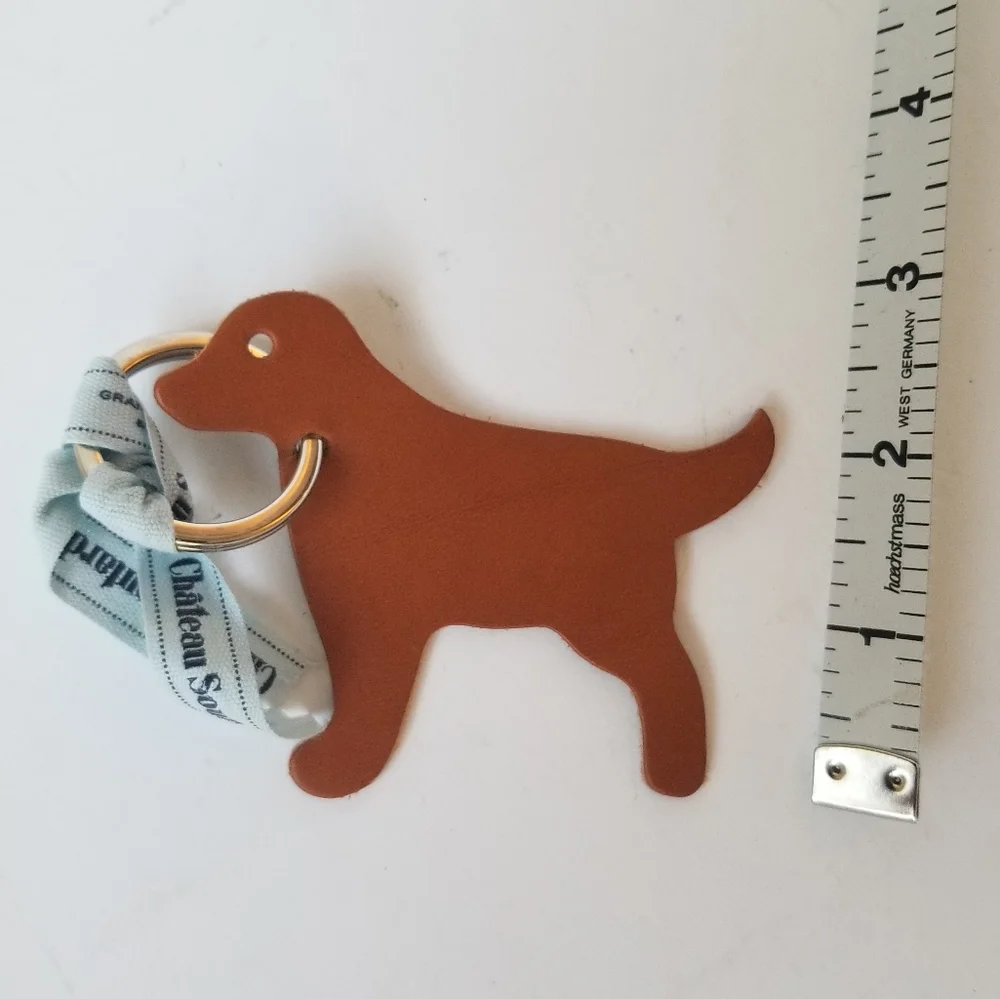 Leather dog key ring